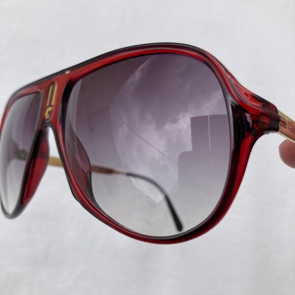 Vintage Carrera 5547 Men Sunglasses Bordeaux red/gold Eyeglasses Made Austria - Picture 7 of 14